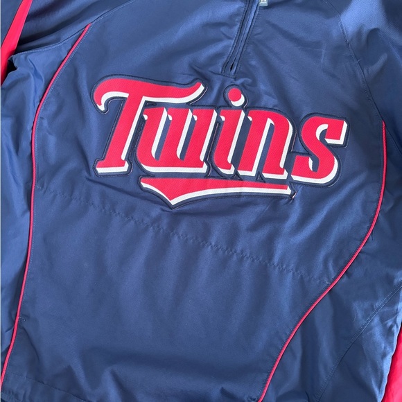 Minnesota Twins Majestic Cool Base 1/4 Zip Pullover Jacket Mens M Windbreaker - Picture 6 of 10